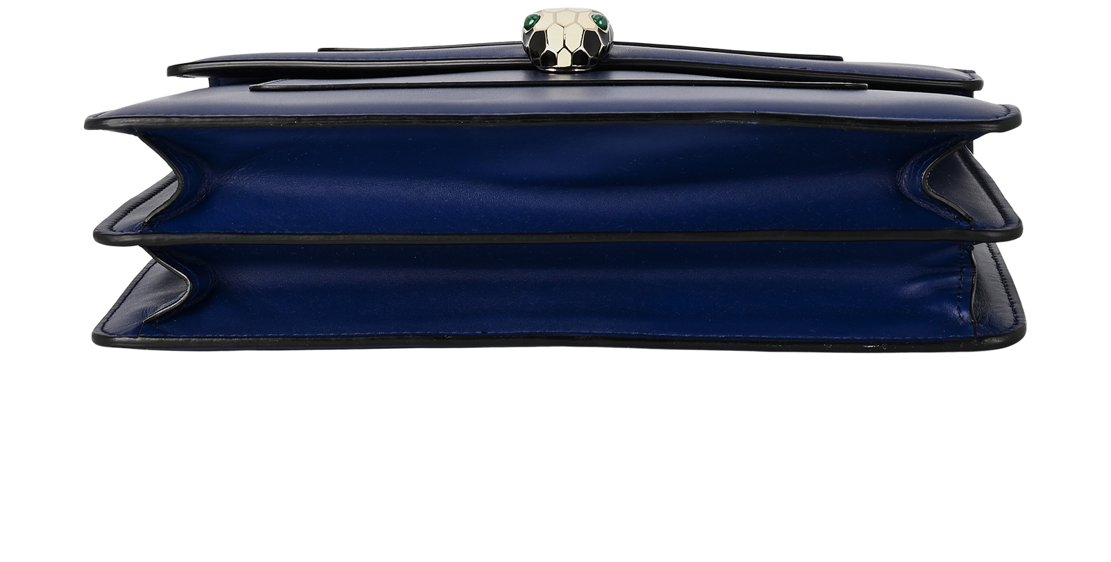 Serpenti Forever Top Handle, &pound;895, Handbags, Blue, Leather, Top view